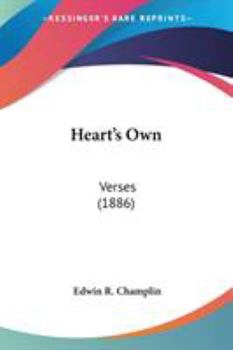 Paperback Heart's Own: Verses (1886) Book