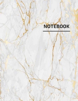 Paperback Composition Notebook: White Marble with Gold Inlay Trendy Journal 8.5 x 11 ( 110 College-ruled ... - Journal, Notebook, Diary, Composition B Book