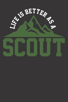 Notebook: Scout Mountain Gift Camping Hiking Scouting Dot Grid 6x9 120 Pages