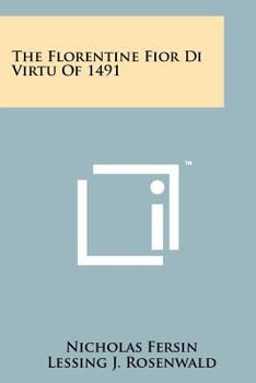 Paperback The Florentine Fior Di Virtu Of 1491 Book