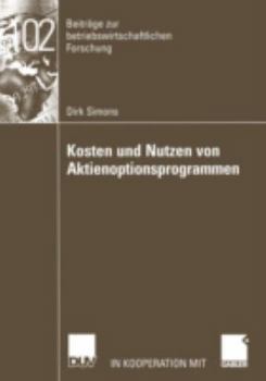 Paperback Kosten Und Nutzen Von Aktienoptionsprogrammen [German] Book