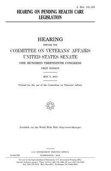 Paperback Hearing on pending health care legislation Book