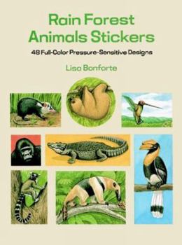 Paperback Rain Forest Animals Stickers: 48 Full-Color Pressure-Sensitive Designs Book