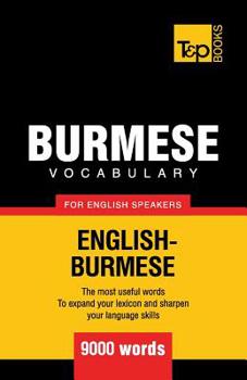 Paperback Burmese vocabulary for English speakers - 9000 words Book