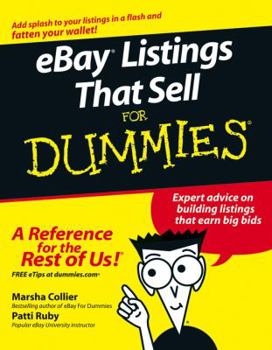 Paperback Ebay Listings That Sell for Dummies Book