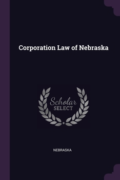 Paperback Corporation Law of Nebraska Book