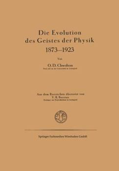 Paperback Die Evolution Des Geistes Der Physik 1873-1923 [German] Book