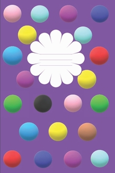 Notebook: Colorful bubbles lavender background cover full-page wide ruled paperback