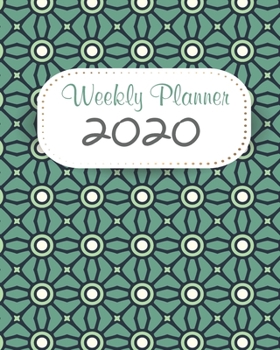 Paperback 2020 Weekly Planner: 12 Month, Weekly Monthly Appointment Calendar, Agenda Schedule Organizer Journal, Green Pattern Book