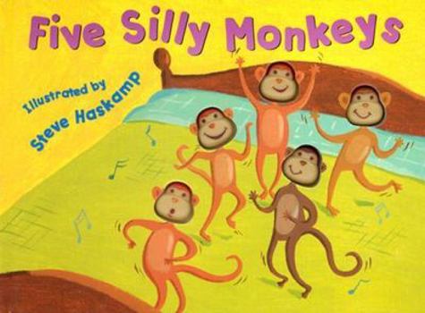 Hardcover Five Silly Monkeys Book