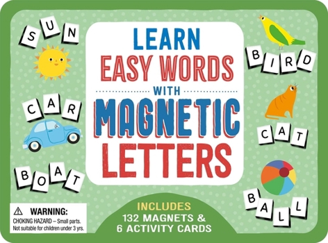Paperback Learn Easy Words with Magnetic Letters: Includes 132 Magnets & 6 Activity Cards Book