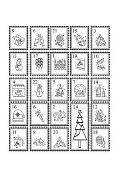 Notizbuch: Adventskalender Weihnachten Santa Süßes Geschenk 120 Seiten, 6X9 (Ca. A5), Karomuster (German Edition)