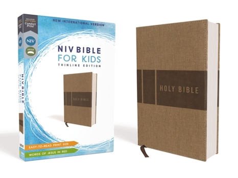 Leather Bound Niv, Bible for Kids, Leathersoft, Tan, Red Letter, Comfort Print: Thinline Edition Book