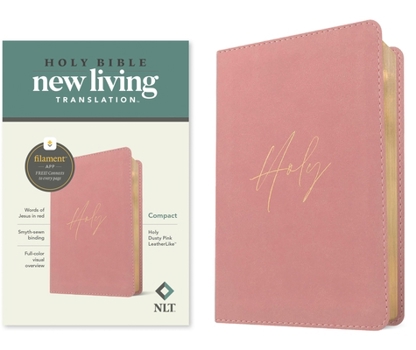 Imitation Leather NLT Compact Bible, Filament Enabled (Leatherlike, Holy Dusty Pink, Red Letter) Book