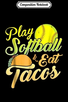 Paperback Composition Notebook: Softball With Jesus In Her Heart Softball Hand Gift Journal/Notebook Blank Lined Ruled 6x9 100 Pages Book