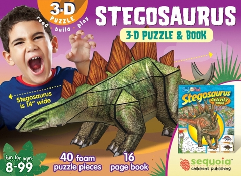 Paperback Stegosaurus 3-D Puzzle and Book: 3-D Puzzle and Book [With Book(s)] Book