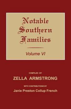 Paperback Notable Southern Families. Volume VI Book