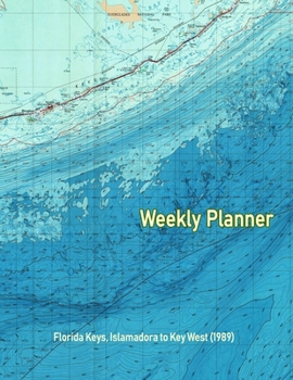 Weekly Planner: Florida Keys, Islamadora to Key West (1989): Vintage Topo Map Cover