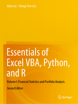 Paperback Essentials of Excel Vba, Python, and R: Volume I: Financial Statistics and Portfolio Analysis Book