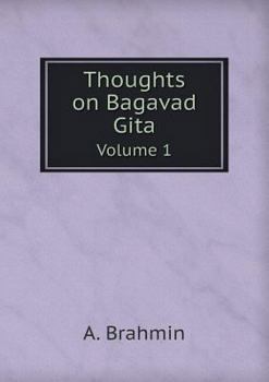 Paperback Thoughts on Bagavad Gita Volume 1 Book