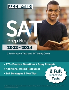 Paperback SAT Prep Book 2023-2024: 2 Full Practice Tests and SAT Study Guide Book