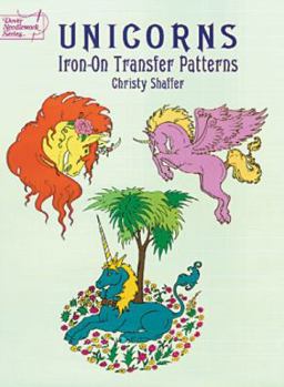 Paperback Unicorns Iron-On Transfer Patterns Book