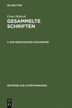 Hardcover Zur Griechischen Philosophie [German] Book