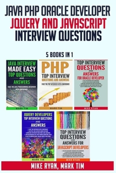 Paperback Java PHP Oracle Developer JQuery and JavaScript Interview Questions - 5 Books in 1 - Book