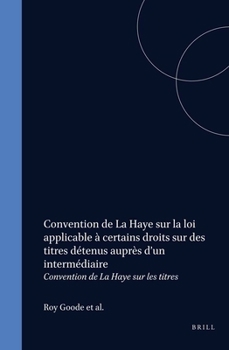 Hardcover Convention de la Haye Sur Les Titres: Rapport Explicatif Book