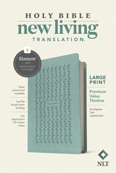 Imitation Leather NLT Large Print Premium Value Thinline Bible, Filament Enabled (Leatherlike, Eucalyptus Teal) [Large Print] Book
