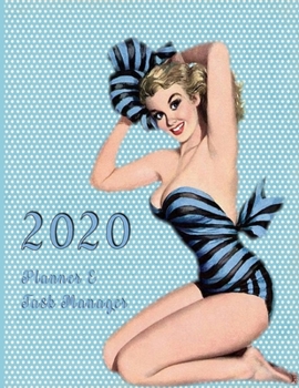 Paperback 2020 Planner & Task Manager: Retro Week To A Page Diary Ideal Gift For Women With Additional Monthly Notes, Contacts, Password Logs & Habit Tracker Book