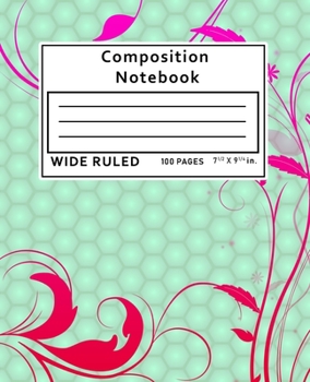 Paperback Composition Notebook Wide Ruled: 100 Pages Book