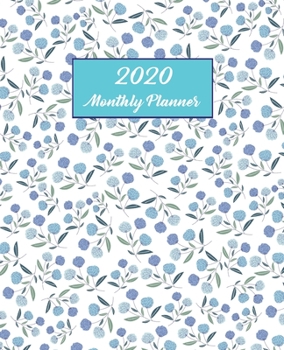 Paperback 2020 Monthly Planner: Watercolor Floral Calendar Book