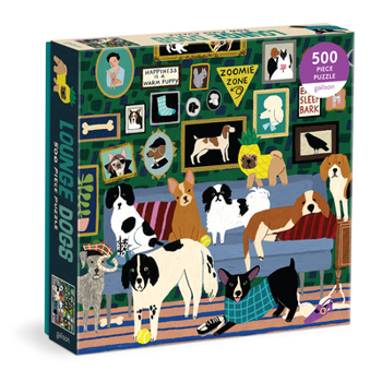Misc. Lounge Dogs 500 Piece Puzzle Book