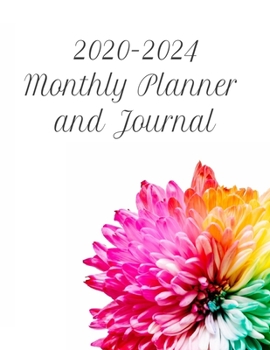 Paperback 2020-2024 Monthly Planner and Journal Book