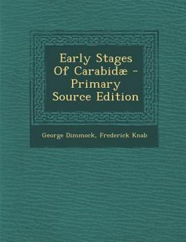 Paperback Early Stages of Carabidae Book