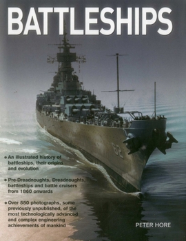 Hardcover Battleships: An Illustrated History of Battleships, Their Origins and Evolution Book