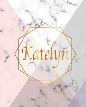 Katelyn: Gift Luxury Marble Glossy Pink Purple Faux Gold Print Softcover Notebook Journal (Marble Notebooks)