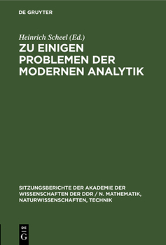 Hardcover Zu Einigen Problemen Der Modernen Analytik [German] Book