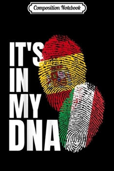Composition Notebook: Spaniard And Italian Mix DNA Flag Heritage Gift  Journal/Notebook Blank Lined Ruled 6x9 100 Pages
