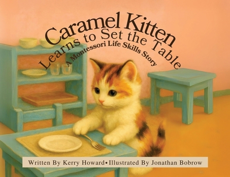 Paperback Caramel Kitten Learns to Set the Table [Large Print] Book