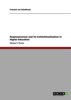 Paperback Responsiveness and its Institutionalisation in Higher Education Book