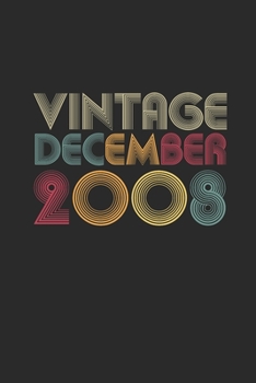Vintage December 2008: Small Lined Notebook – 11 years old Birthday Gift or 11th Anniversary Gift Idea