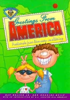 Hardcover Greetings from America: Postcards from Donovan and Daisy Book