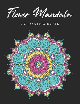 Paperback Flower Mandala Coloring Book: Black Background Book