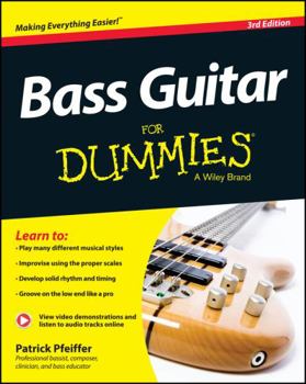 Paperback Bass Guitar for Dummies, Book + Online Video & Audio Instruction Book