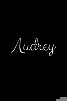 Paperback Audrey: notebook with the name on the cover, elegant, discreet, official notebook for notes Book