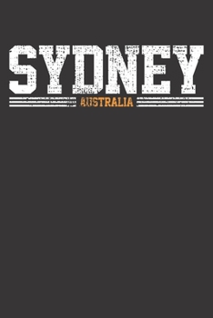 Paperback Notebook: Sydney Australia Australian Aussie Souvenir Sports College Ruled 6x9 120 Pages Book