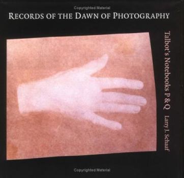 Hardcover Records of the Dawn of Photography: Talbot's Pandq Notebooks Book