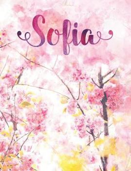 Paperback Sofia: Personalized Journal - A Pink Cherry Blossom Diary Book
